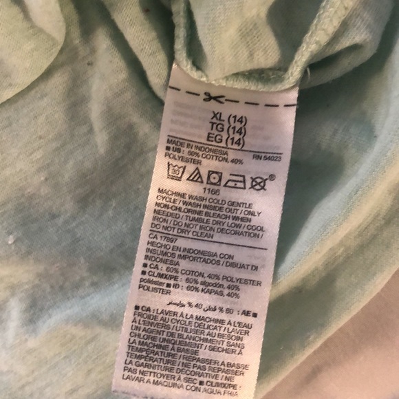 Old Navy Girl’s Slub Cotton Tie Front Kindness Tee—XL (14) - Picture 7 of 8